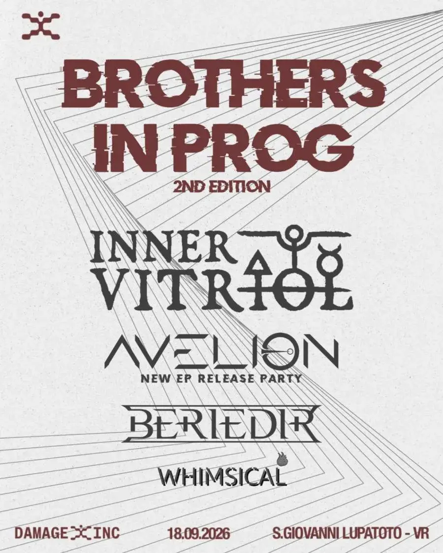 Event flier for Brothers In Prog - 2nd Edition, live in San Giovanni Lupatoto on 18 September 2026
