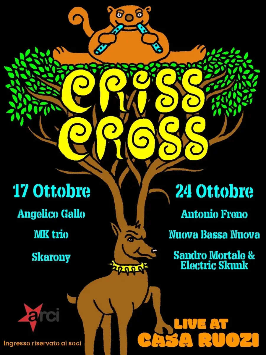 Festival flyer for Criss Cross, 17/24 October 2026 in Bologna