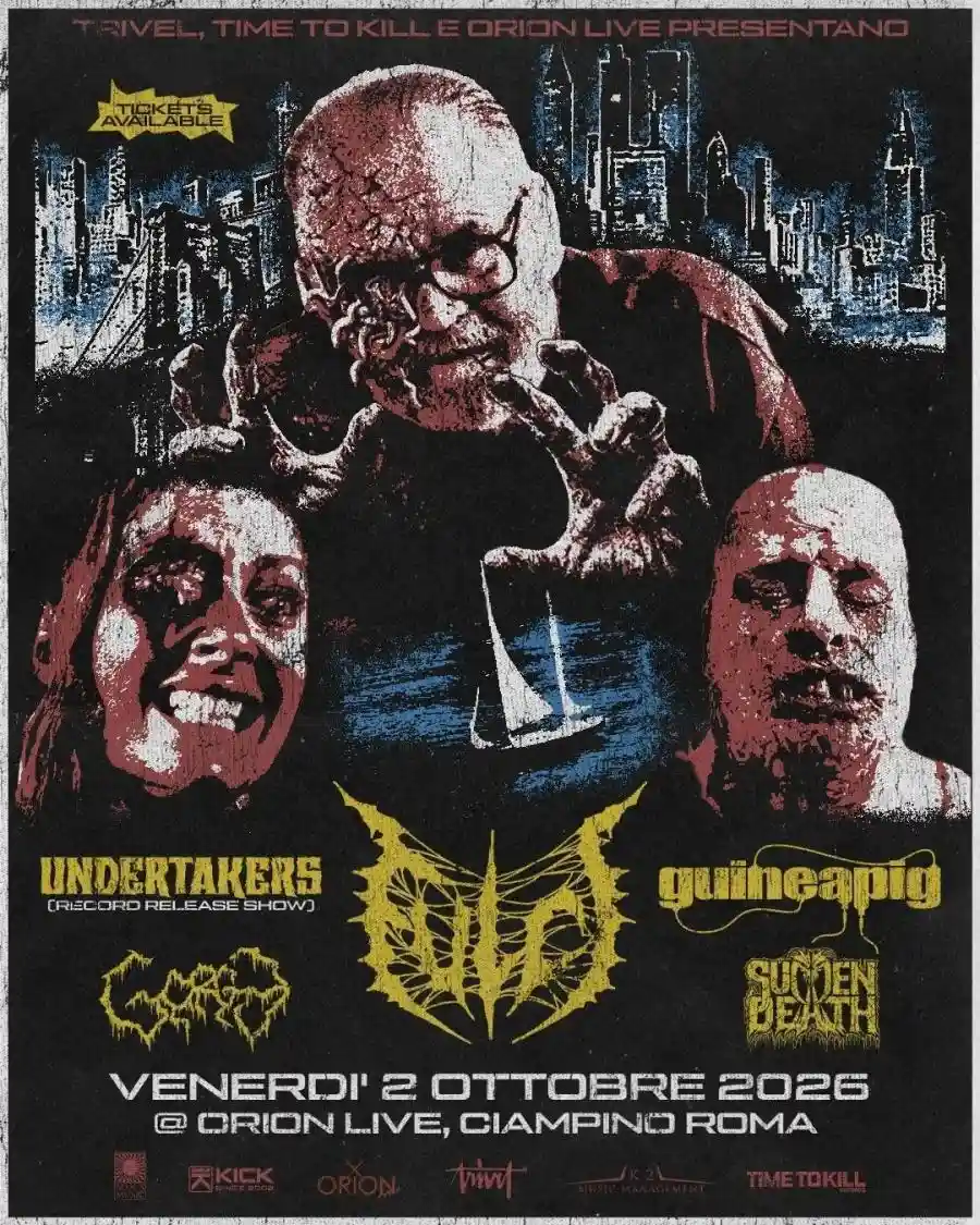 Event flyer for Fulci, live in Ciampino on 2 October 2026