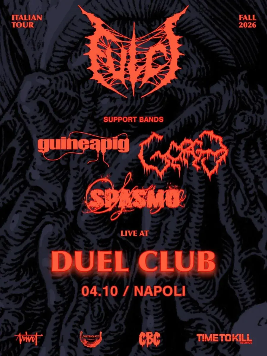 Event flyer for Fulci - Tour 2026, live in Pozzuoli on 4 October 2026