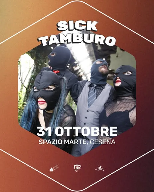 Flyer for Sick Tamburo Winter Tour, Cesena, 31 October 2026