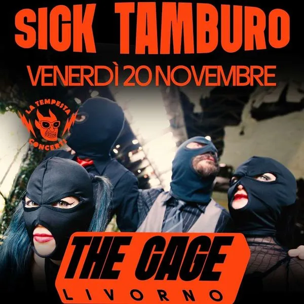 Flyer for Sick Tamburo Winter Tour, Livorno, 20 November 2026